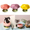 Nutrire carine ciotola per gatto in ceramica Non slip Flower Forma Nuova Feed Fede Cucciolo alimentazione alimentare Ciotola per alimenti per animali domestici