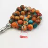 Roupas tasbih arco -íris agates stone muçulmana miçangas 33 45 66 99 Bebeds Bracelet Jóias Islâmicas Acessórios Arábicos à mão