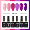 Kits Parkson unhas Gel Polish Conjunto de 6pcs/kit Glitter Color Series Vernis semi -permanente seco por lâmpada LED de UV 12 ml arte de unhas