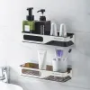 Rastrelliere a parete organizzatore da bagno montatolo scaffale estetico shampoo shampoo portamette cucina porta casa accessori per il bagno accessori per il bagno