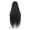 Ruimei Shang Bohemian Style à trois brins tressés avec une dentelle complète et un lanugo bangs à fibre synthétique Wig tissé à main