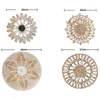 Decoratieve beeldjes 6pcs Handgemaakte muurhangen geweven zeegrasmand Afrikaanse boho -stijl kommen schijven voor huis woonkamer slaapkamer decor