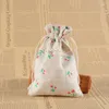 Sacchetti per la sacca per gioielli in lino coulisse borse da regalo per le caramelle natalizie/matrimoni