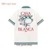 Casablanc Shirt Designer Shirt Masao San Print Mens Tshirt Casual Silk Silk Casablancas Shirt Clans courtes T-shirt de luxe Tshirts de haute qualité