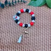 Cross border New Creative DIY Beaded Bracelet Cartoon Love Bag Pendant Keychain