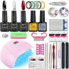 Kits Manicure Set 8ml Kit de esmalte de uñas de gel con lámpara de uñas LED semi permanente umb barniz remojo de gel de gel juego de arte de uñas