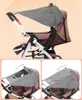 Baby barnvagn Sun Visor Carriage Sunshade Cover Pram barnvagn Tillbehör Bilstol Awning Buggy Pushchair Sun Protection UV Hood 240423