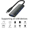 Stacje 5 Gb / s szybki rozdzielacz USB C dla Lenovo MacBook Pro PC Akcesoria Tipo C USB Hub 3 0 4 Porty Adapter USB 3.0