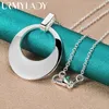 PENDANTI URMYLADY 925 Sterling Silver Hollow Round 16-30 pollici Collana a sospensione per le donne Gioielli regalo di fidanzamento del matrimonio