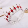 Uppsättningar bröllop hår tiara kristall brud tiara krona silver färg diadem slöja tiaras bröllop hår tillbehör huvudpieces huvud smycken