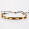 Bransoletki uroku C.Quan Chi Golden Miyuki Bejdia z koralikami Boho Braided Bangle Women Prezenty