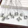 Colliers Silver Color ballons 26 Lettre initiale Collier Pendant Collier Alphabet Personnalisé Collier de tour de cou pour femmes bijoux pour hommes