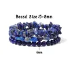 Bangle Natural Stone Lapis Lazuli Beads Bracelets Irregular Handmade Blue Beads Pendant Elastic Bracelets For Men Women Energy Jewelry