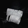 Brins Mangosky Wedding Bridal Bijoux 110 Row Cuff CZ Rignestone Crystal Stretch Strand Bracelet Bangle Dropshipping