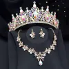 Colliers Baroque AB Crystal Drop Drop Drop Bridal Bijoux Tiaras Colliers Collier Boucles d'oreilles Robe de mariée