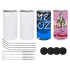 Water Bottles 12 Oz Sublimated Tumblers Blank Insulated Stainless Steel With Lids And Straws For DIY