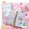 Kawaii Notebook Set 6 Anello a foglia sciolta Libro a mano portatile Diario Binder Notepad Forniture scolastiche Regali per bambini