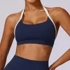 Actieve shirts dames backless vest sexy bra halter draad gratis sport susper Solid lingerie vrouwelijke tops mooie rug sport