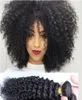 7a kinky krullend haar Braziliaanse Maleisische Mongoolse kinky krullende haarextensions 34pcs afro kinky krullend maagdelijk menselijk haar weven natu32933514