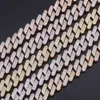 Two-tone 925 Sterling Silver Moissnaite Diamond Iced Out Miami Cuban Link Chain Necklaces