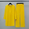 Kleidung Muslim Sets zwei Stücke passt islamische Kleidung Lange Chiffonhemden Pullover Tops und gerade Hosen lose Hosen Frauen Sets