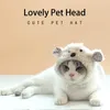 Psa odzieżowa ładna kreskówka owca kształt pet kot kapelusz na nakrycia głowy hekard regulowany strój