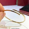 Thin Nail Bracelet Designer Bracelet for Women Men Sterling Sliver Gold Rose Top V-gold Lightweight High-end Diamond 18k Bracelet Size 15 17 19 with Box 49m4