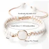 Strands Vintage Design White Bracelet 4mm Mini Stone Glass Beads Howlite Handmade Braided Bangles for Women Men Yoga Prayer Jewelry Gift