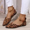 Zapatos casuales 2024 tenis moda femenina transpirable slip-on plano comodidad redondear leopardo estampado estampado al aire libre