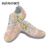 Chaussures décontractées Instantarts Summer Souffant Footwear confortable pour les dames infirmières Cartoon Angel Brand Design Lace Up Flats Shoe