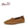 Casual schoenen Artmu originele loafers voor vrouwen zachte zolen echte lederen flats handgemaakte luxe wandelen Werkende dames zwart