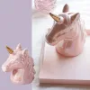 Caixas Creative Unicorn Cerâmica Piggy Bank Desktop Decoração fofa moeda Money Storage Jar crianças economizando dinheiro pode ser um presente de aniversário para crianças