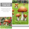 Garden Decorations Back Yard Decor Outdoor Mushroom Stake Sign Acrylic Backyard Lawn Mushroom-shape Front