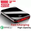 Boormachine Mini Power Bank Battery 10000MAH draagbaar snel opladen digitale display dubbele USB -lader voor iPhone, Xiaomi, Huawei