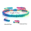 Brins 16 couleurs ROP-en-ciel Rope tressé bracelet tibétain coloré nœuds faits à la main