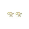 Boucles d'oreilles mini broye-oreille de papillon zircon 2023 Design de mode coréen simple file d'oreille femelle non lourde boucles d'oreilles en gros en gros