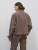 Damesjacks 2024 Autumn en Winter Classic Denim Style Soft Corduroy Jacket Women Niche Coat