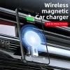 Chargers Magnetic Car Wireless Charger Air Vent Telefonhållare för iPhone 14 13 12 Pro Max MacSafe Telefonladdare Bil Fast Charging Station