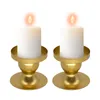 Candle Holders Brass Holder Clear Tealight Bulk Geometric Round Wrought Iron Candlestick Desktop Decorative