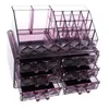 Kosmetiska väskor Makeup Organiser Luxury Cosmetics Premium Acrylic Case Storage Insert Holder Box med 6 lådor