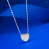 Pendants S925 Silver Necklace Simple And Elegant Heart Shaped High End Fashionable Versatile Jewelry For Women