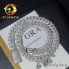 Prix de gros 14 mm 3Rows Moisanite Cubaine Chaîne 925 STERLING Silver Iced Out VVS Men Cuban Link Chain Collier