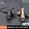 Scopes Tactical M600C Light Offset Monte para Mlok Keymod Rail Surefir M300A Lanterna de caça à lanterna Scoutlight Base Optic Origem Logotipo