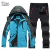 Accessoires Trvlwego Männer Winter Reisen wasserdichte Fischerei Thermie Pant Trekking Wandercamping Skifahren Klettern im Freien Jacken Set 6xl Anzug