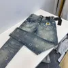 Metall broderad mens jeans designer jeans casual byxor mode raka byxor högkvalitativa byxor brev jacquard leggings man lyxkläder