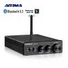 アンプAIYIMAオーディオA07 Pro 300WX2ステレオパワーアンプアップデート新しいTPA3255クラスD Bluetooth QCC304X APTX AMP RCA for Home Speaker