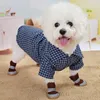 Dog Apparel Plaid Shirts For Cats Dogs Chihuahua Pug Clothing Small Classic Pet T-shirt Kitten Kitty Cat Cotton Linen Clothes