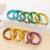 Bangle 2024 New Design Winter Crystal Beads Bracelets Colorful Beads Elastic Bracelets For Women Handmade Bohemian Shiny Jewelry