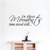 Muurstickers in deze momenten stonden de tijd stilstaat woorden citeren sticker pvc sticker home art