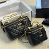 Tote bag high definition Xiaoxiangfeng Golden Ball Mini Box Lingge Chain One Crossbody Makeup Womens